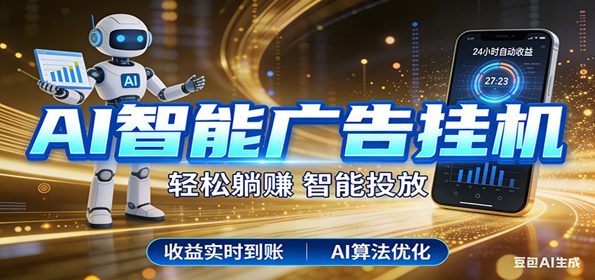 智能广告挂机新时代，利用碎片化时间实现稳定被动收益，AI帮你持续盈利-吾藏分享