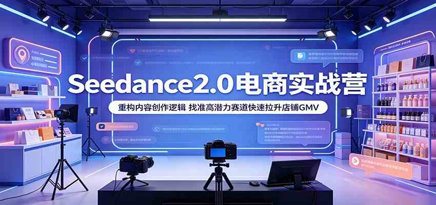 Seedance2.0电商实战营：重构内容创作逻辑，找准高潜力赛道快速拉升店铺GMV-雷总联盟