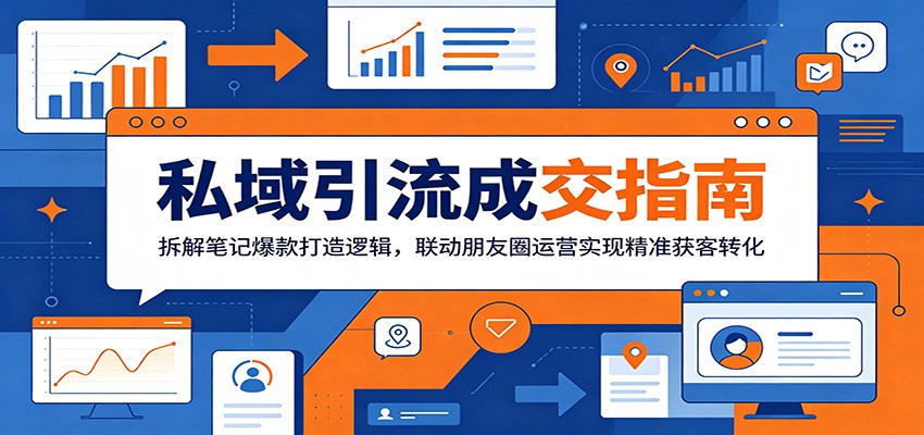 私域引流成交指南：拆解笔记爆款打造逻辑，联动朋友圈运营实现精准获客转化-吾藏分享