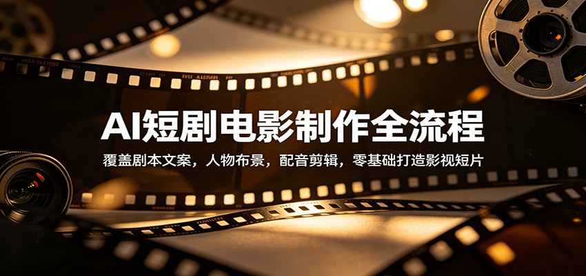 AI短剧电影制作全流程：覆盖剧本文案，人物布景，配音剪辑，零基础打造影视短片-雷总联盟